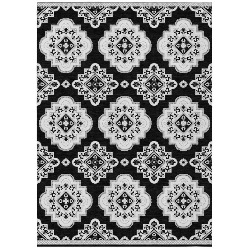 Tapis intérieur lavable extérieur 8 pi x 10 pi Medallion