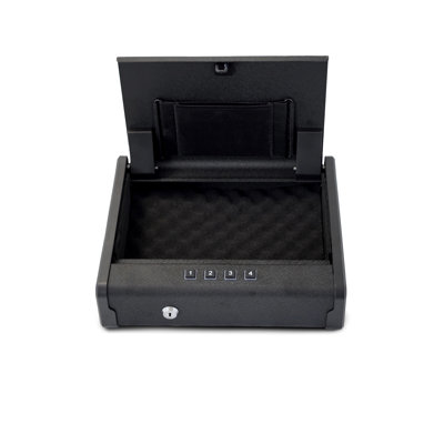 Quick Access Portable Matte Black Steel Safe - 10.99 In. Depth, 8.86 Width, 2.49 Height, 11 Lb Quick-Access Black, Tall, 11.21