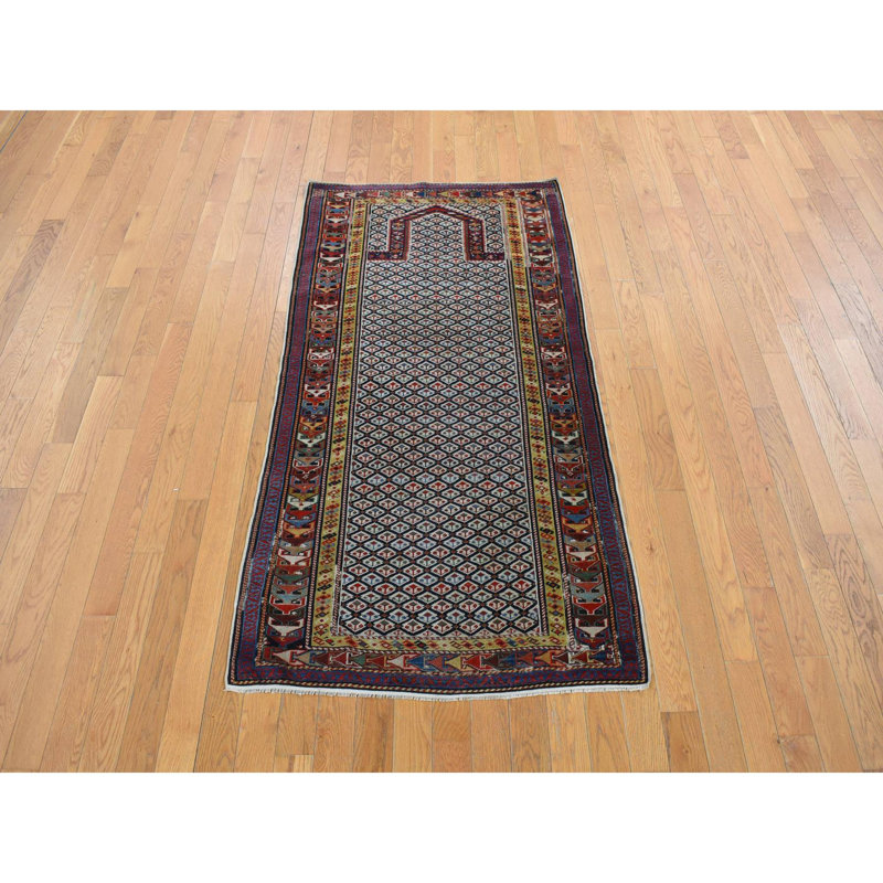 Carleon One-of-a-Kind Rectangle 3'1" X 6' 1910s Wool Area Rug Ivory