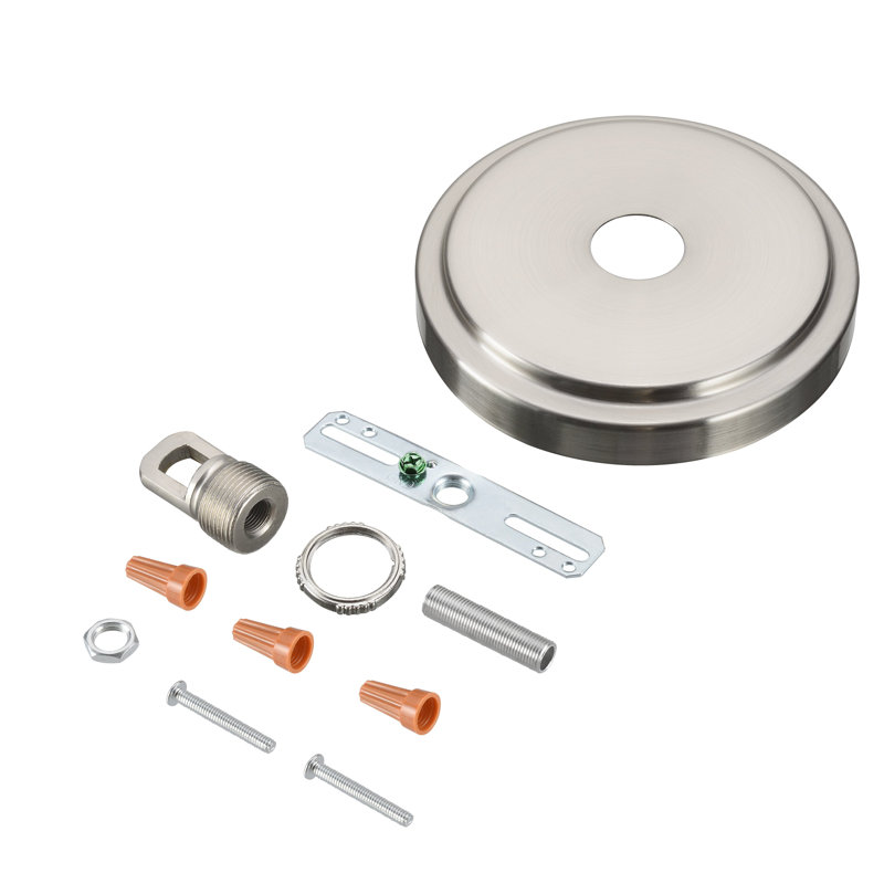 Brushed Nickel Chandelier Fixture Canopy Kit with Collar Loop