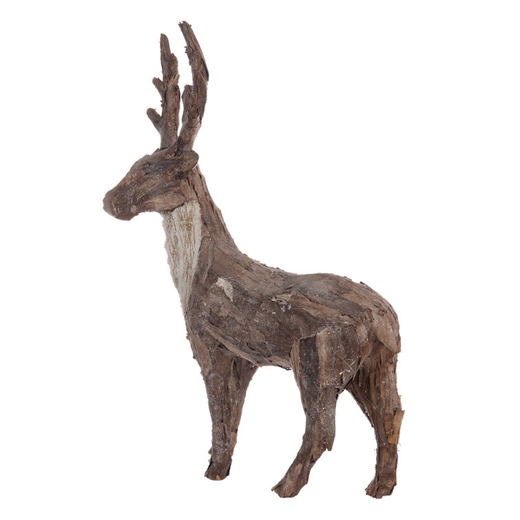 The Holiday Aisle® Standing Deer Figurine with Glitter