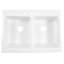Évier de cuisine double cuve à encastrer Parker 34 po en argile réfractaire blanche éclatante Quick-Fit® avec tablier frontal et 3 trous pour robinetterie-132400884-132400885-132400886
