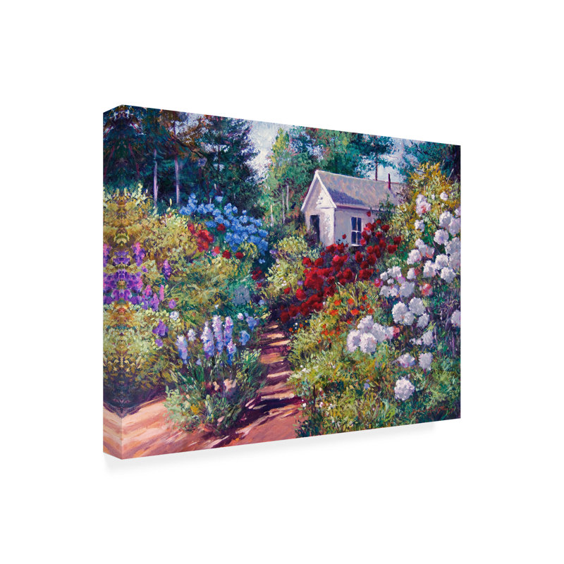 Toile d'extérieur «The Gardener's Shed» par David Lloyd Glover, H 24 po x l 32 po x P 1,5 po