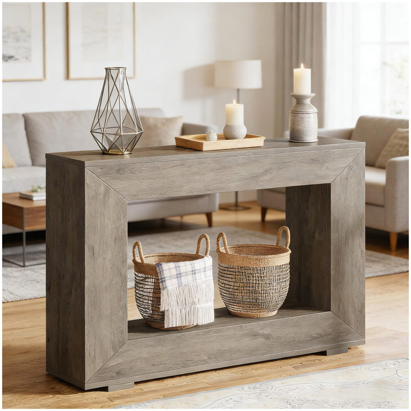 Entryway Sofa Table,Wood Side Table,Console Table, Gray