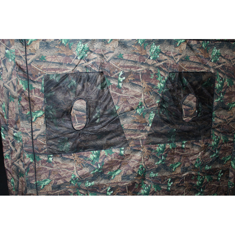 Hunting Blind Instant Pop Up Tent 8ft x 8ft Aluminum Frame with Guy Ropes and Stakes