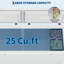 25 pieds cubes Congélateur coffre blanc - double porte, thermostat réglable, prêt pour le garage