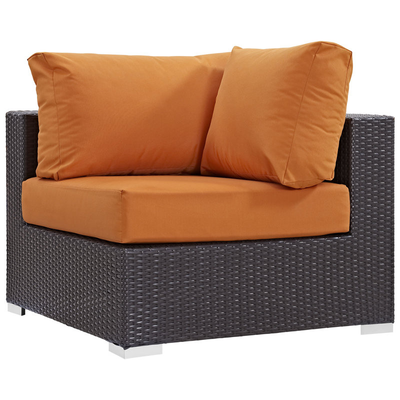 Ensemble modulaire d'extérieur 7 pièces Modway Convene, Orange