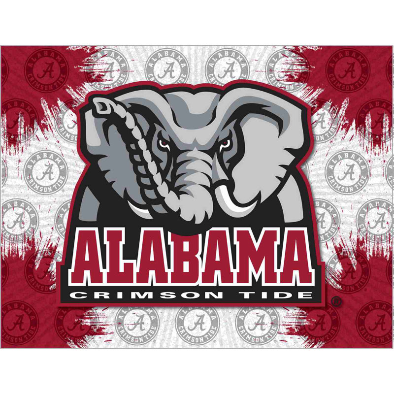NCAA - Impression sur toile tendue, Crimson Tide d'Alabama, H 24 po x l 32 po x P 1 po