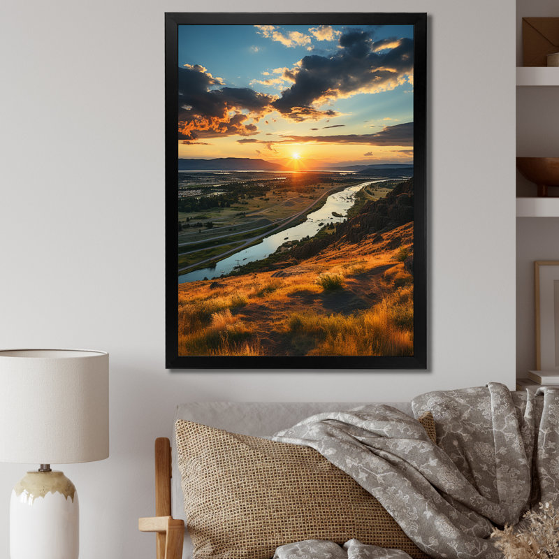 " Washington Landscape II ", Black Single Picture Framed, 40" H x 30" W x 1.5" D