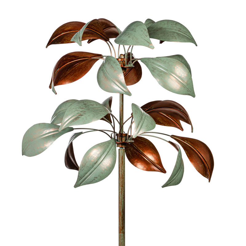 Verdigris & Copper Leaf Wind Spinner, 96in