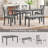 6-Piece Kitchen Dining Set with Rectangular Table, 4 Upholstered Chairs and Bench