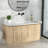 22" x 15.3" White Ceramic Undermount Bathroom Sink Modern Rounded Rectangular Vanity Sink with Overflow