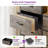  52" Wide Fabric Dresser with Stepped Drawers & Power Outlet with LED Lights-659940620