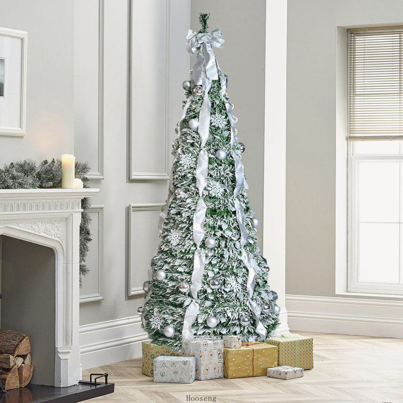 Arbre de Noël artificiel escamotable 7 pi avec 200 lumières chaudes