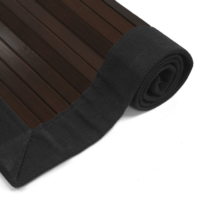 Locher Bamboo Area Rug, Rectangle 5' x 8', Mocha