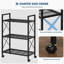 Range-chaussures à 10 niveaux, organisateur de rangement pour chaussures mince avec structure en métal et tablettes en tissu non tissé, conception réglable pour le vestibule, chambre à coucher