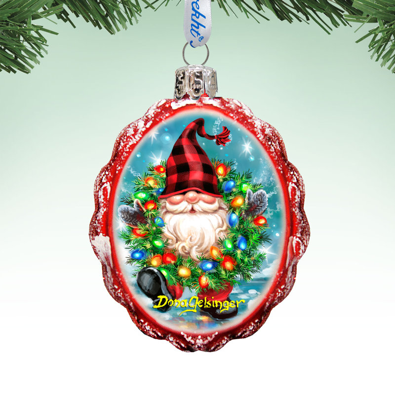 3.5'' Glass People Holiday Shaped Ornament