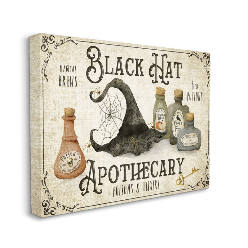 «Black Hat Apothecary Potions» par Deane Beesley, H 30 po x l 40 po x P 1,5 po