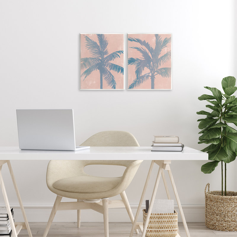 Ensemble de 2 plaques murales Pastel Tropical Haze, design par Ian C.