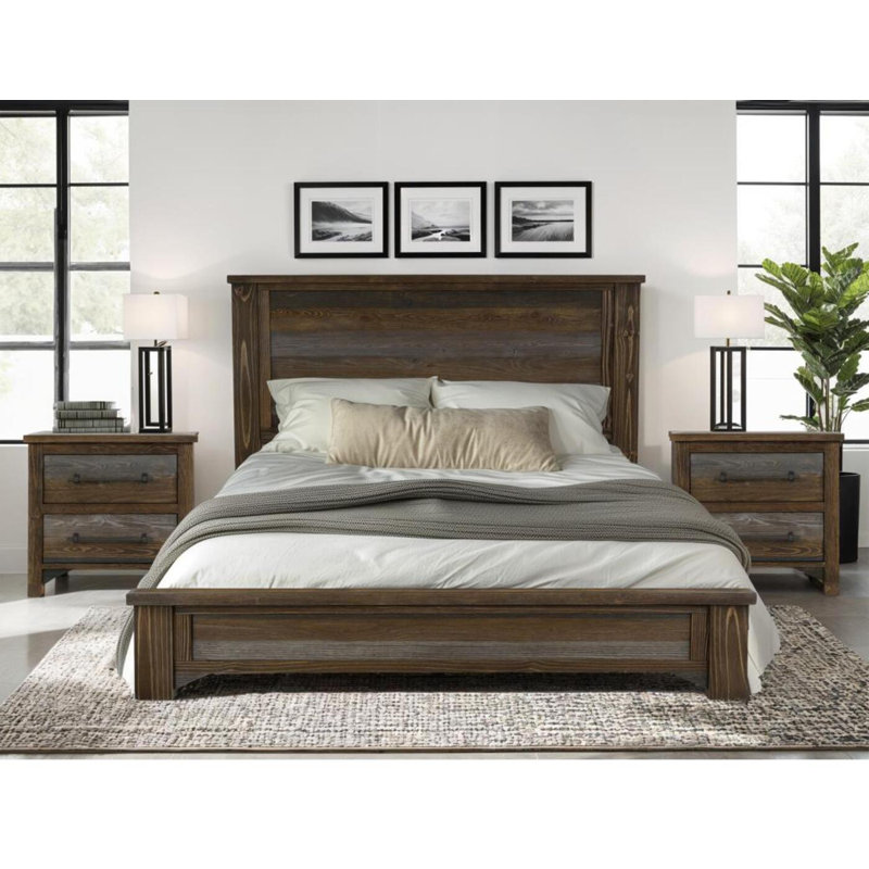 Rustic Panel Bed, King