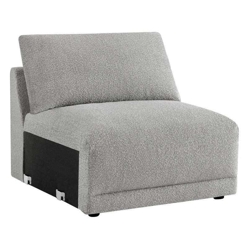 Bodhild Boucle Upholstered Accent Chair, Gray 100% Polyester