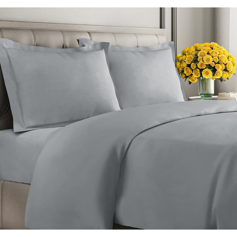 Steel Blue Full Size Ultra Soft Microfiber Duvet Cover Set