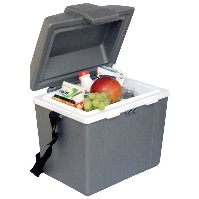 Koolatron 12V Electric Cooler/Warmer 9L (9.8 qt), Adjustable Strap, Gray