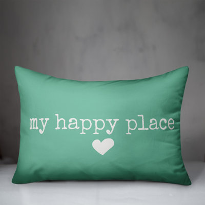  My Happy Place Outdoor Rectangular Pillow Cover & Insert