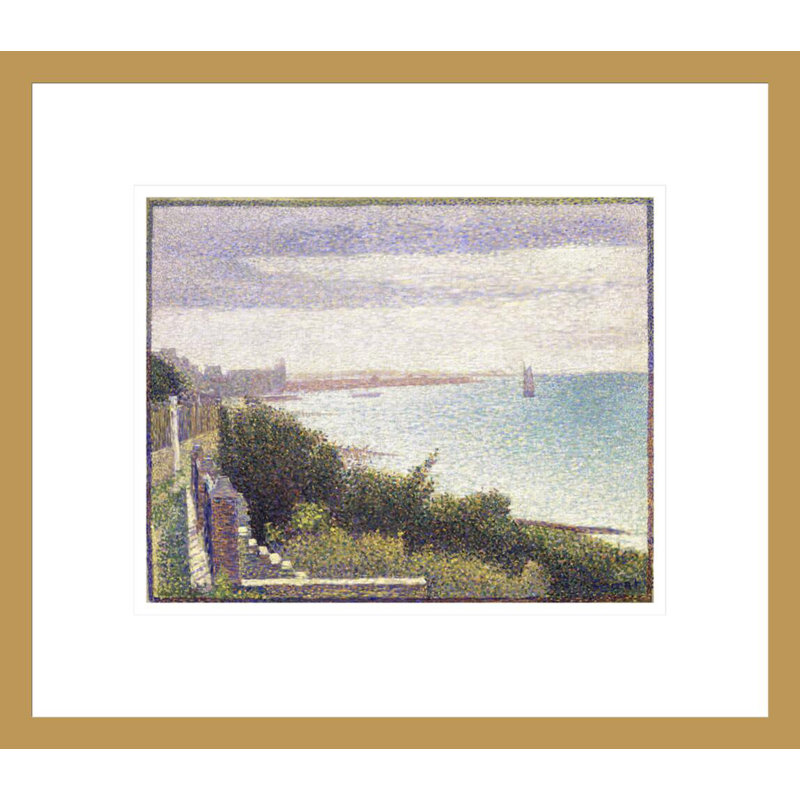 «Grandcamp Un Soir» par Georges Seurat, impression giclée sur cadre, H 13,75 po x l 15,77 po