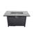 43” Smoked Glass Metal Rectangle Fire Pit-65319360