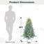 Arbre de Noël artificiel épinette bleu pré-éclairé-118039636