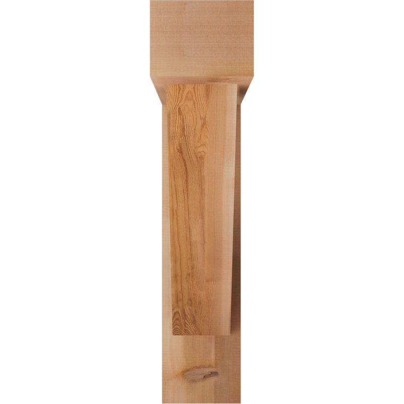 Traditional Block Bracket w/ Offset Brace, 34 x 34, 7 1/2"W Western Red Cedar (Smooth)
