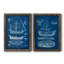 «Antique Ship Blueprint I», ensemble de 2 reproductions d'art sur toile-1902531175-1902531174