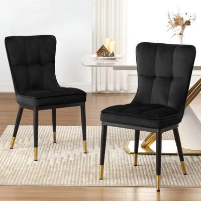 Guitierrez Velvet Upholstered Parsons Chair