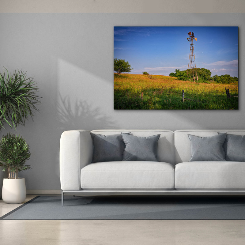 Toile épique Graffiti «The Old Windmill» par Rick Berk, 60 po x 40 po