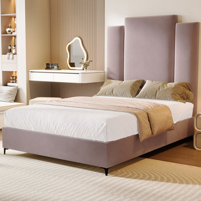 Giouli Upholstered Velvet Standard Bed