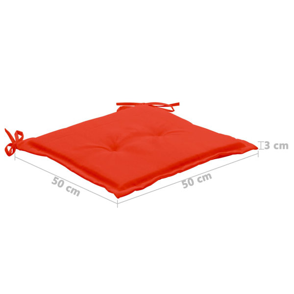 Chair Cushion Non Slip Outdoor Patio Seat Cushion Pad Oxford Fabric (Set of 2) Latitude Run Fabric: Red