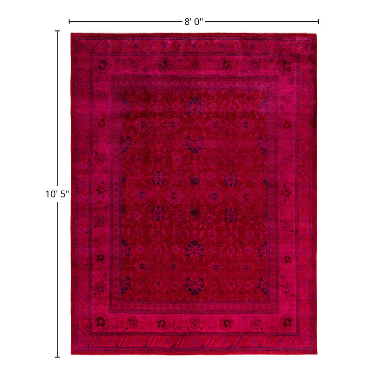 Overdyed One-of-a-Kind 8' 0" X 10' 5" Hand Knotted Area Rug