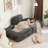 Folding Fuzzy Chair, Convertible Sleeper Bed With Pillow,Comfy Floor Sofa Lounge For Living Room Bedroom-1303933143