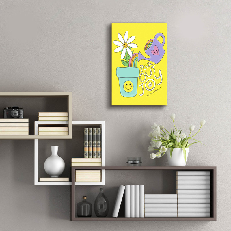  «Pour Out Joy» par Club Daydream, art mural en verre acrylique, 16 po x 24 po, H 24 po x l 16 po