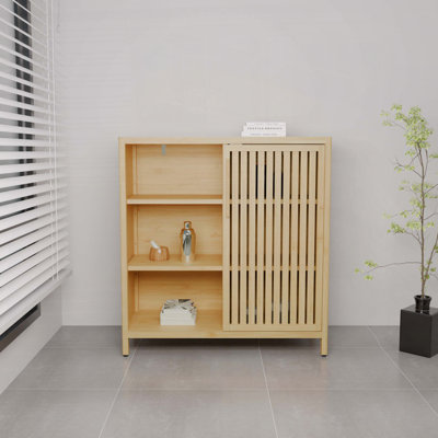 Tablette de rangement à une porte avec tablettes ouvertes