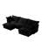 Slipcovered U Shape Sectional Deep Seat Sofa Couch, 3 Seater With French Edges, Multiple Big Pillows, Modular Comfy Cloud Couch For Living Room And Apartment-1837909445