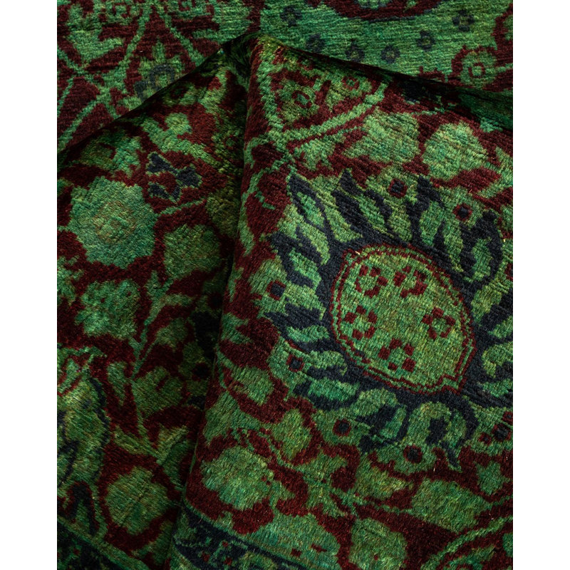 Fine Vibrance One-of-a-Kind 3'3" X 8'7" Hand Knotted Area Rug