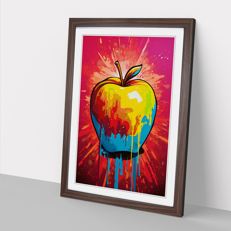 Single Picture Frame Print on Wood, 64cm H x 46cm W, Walnut Framed