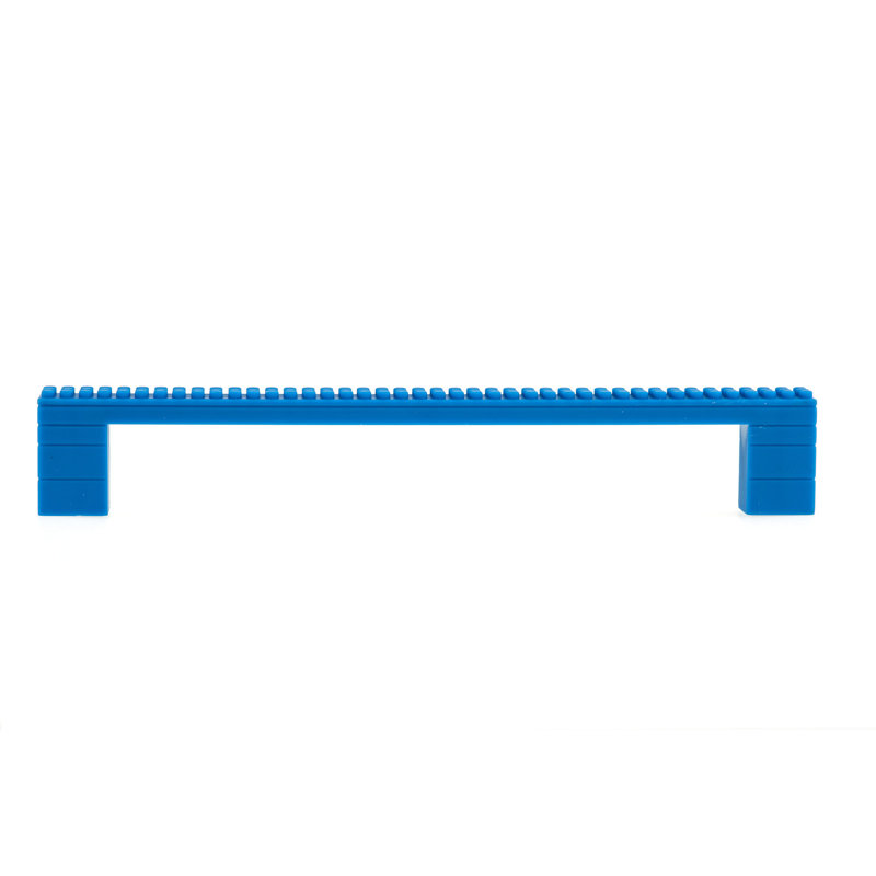 Poignée barre 7 9/16" au centre en plastique, Bleu
