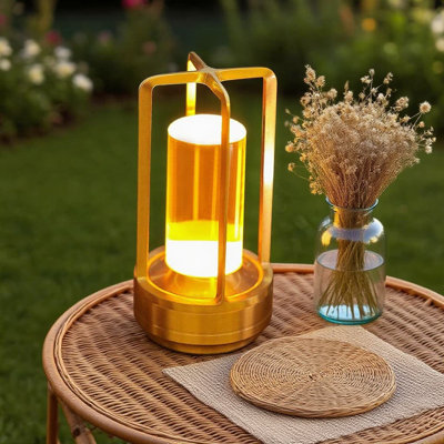 Lampe de table à DEL rechargeable avec batterie 5000Mah, gradation continue en 3 couleurs, lumière portable sans fil à commande tactile pour la chambre à coucher, le camping, l'intérieur et l'extérieur