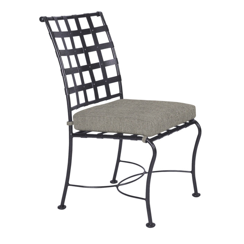 Classico Outdoor Dining Side Chair, Graphite, Cast Lagoon