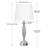 23'' Modern Sliver Metal Table Lamp Set with Touch Control and USB A&C