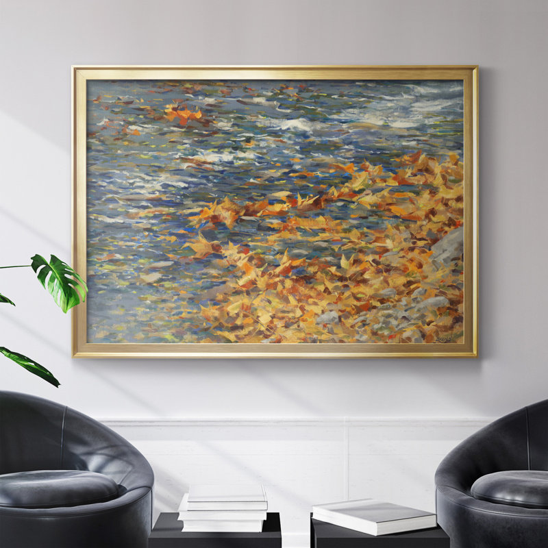 Autumn Creek - reproduction d'art sur toile, H 30,5 po x l 42,5 po x P 1,5 po, Doré