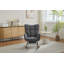Chaise berçante moderne, fauteuil oscillant rembourré-12685869